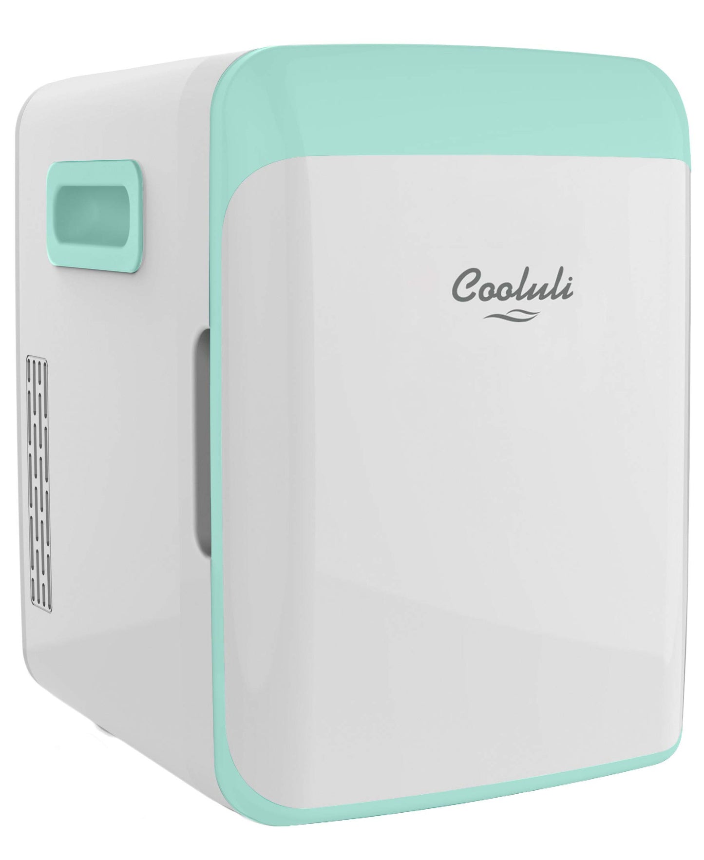 Cooluli 10L Mini Fridge for Bedroom - Car Office Desk & College Dorm Room - 12V Portable Cooler & Warmer for Food Drinks Skincare Beauty Makeup & Cosmetics - AC/DC Small Refrigerator (Turquoise)